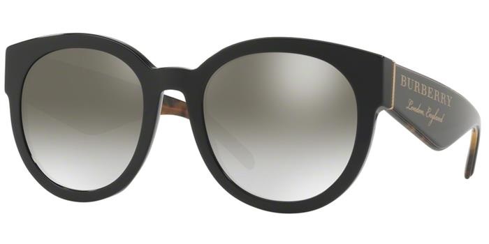 Click to view more detailed imagery on our partner's website Burberry Gradient Grey Mirror Silver Round Ladies Sunglasses Be4260f-36836i-54 In Black,grey,silver Tone