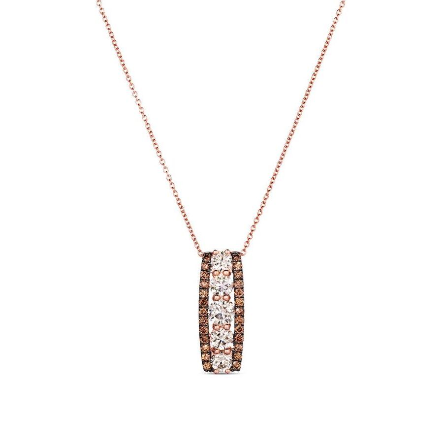 Le Vian Ladies Chocolate Diamonds Necklaces set in 14K Strawberry Gold