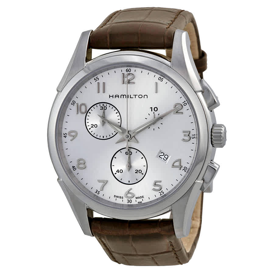 Hamilton Jazzmaster Thinline Chronograph Mens Watch H38612553 In Brown / Silver