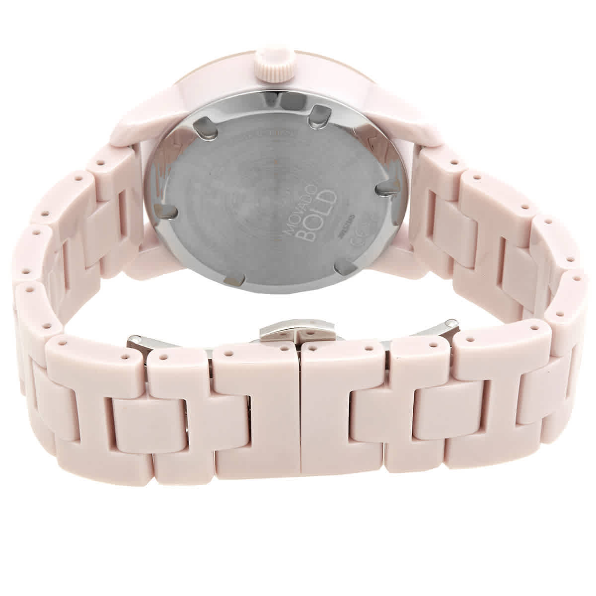 Shop Movado Bold Quartz Pink Dial Ladies Watch 3600804