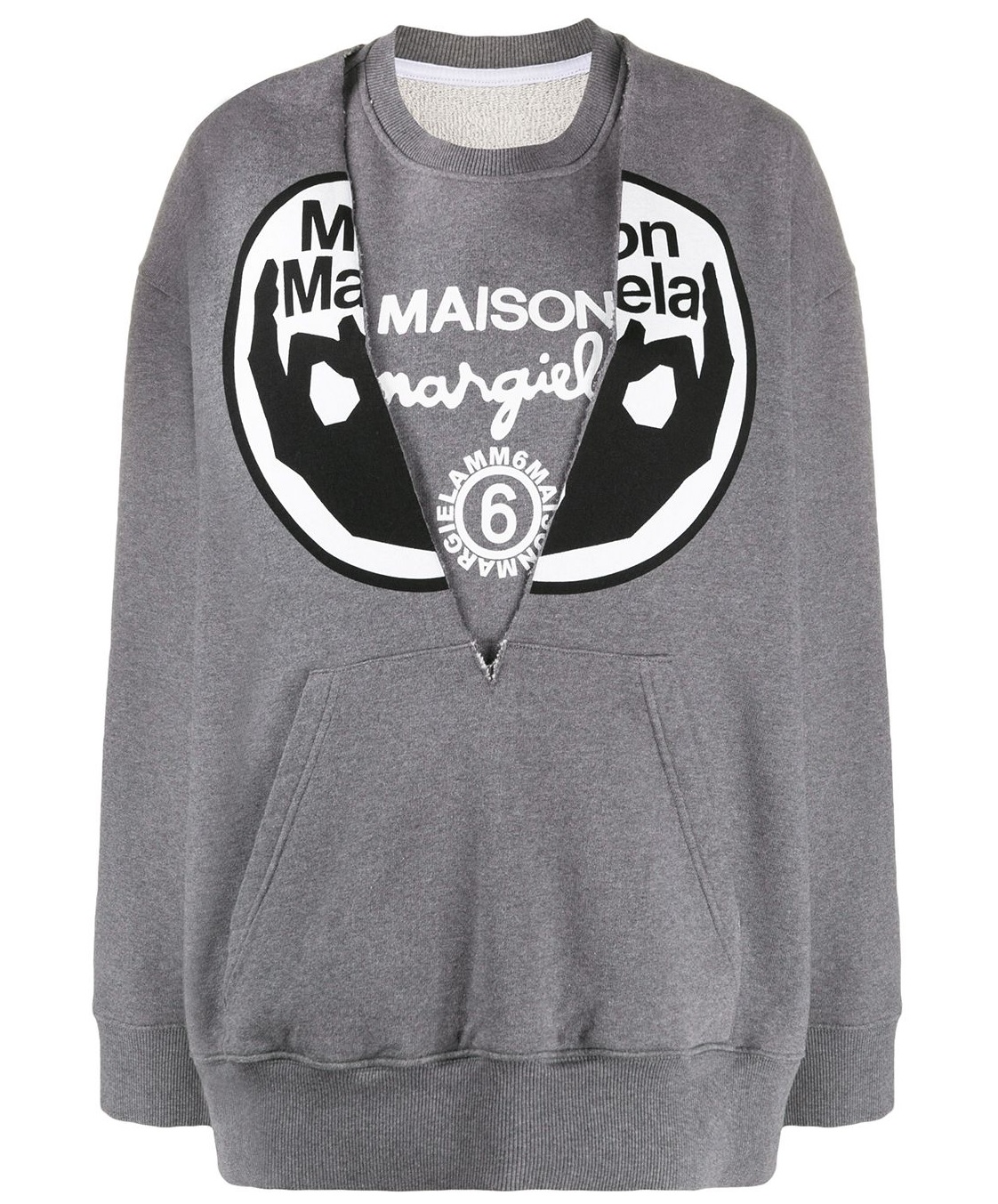 Mm6 Maison Margiela Ladies Multi-wear Two-part Grey Cotton