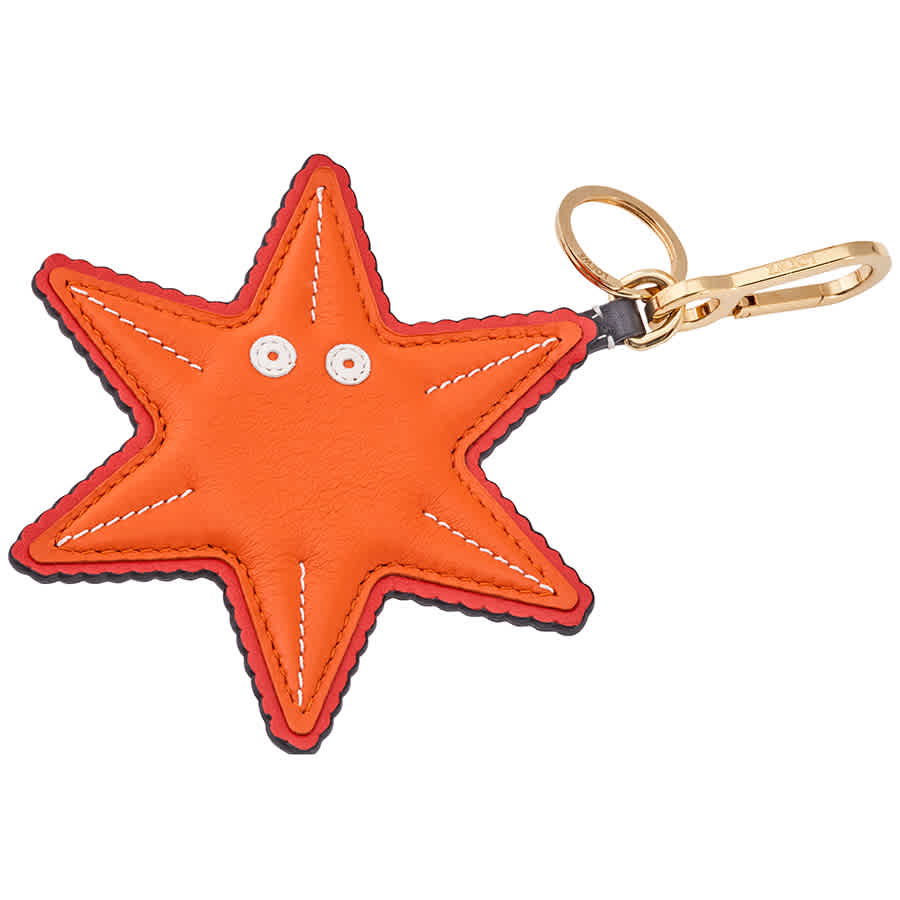 Loewe Mens Starfish Charm In Orange