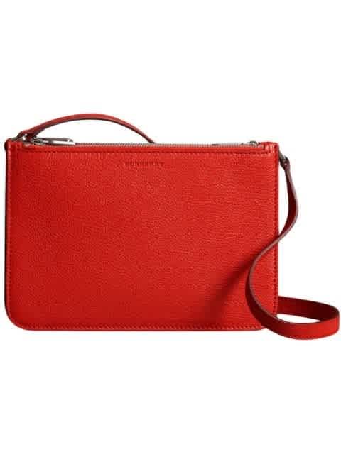 Burberry Bright Red Triple Zip Crossbody Bag