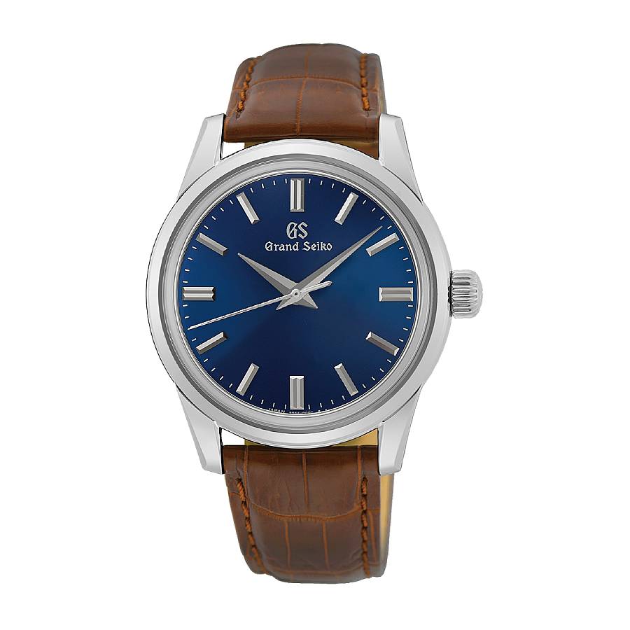 Grand Seiko Elegance Automatic Blue Dial Ladies Watch Sbgw279 In Blue / Brown