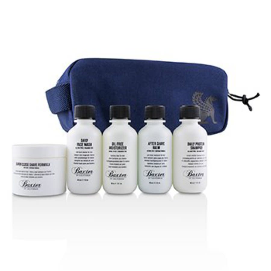 Baxter Of California - Travel Starter Kit: Face Wash + Shave Formula + Moisturizer + Shave Balm + Shampoo + Bag 5pcs + 1  In N,a
