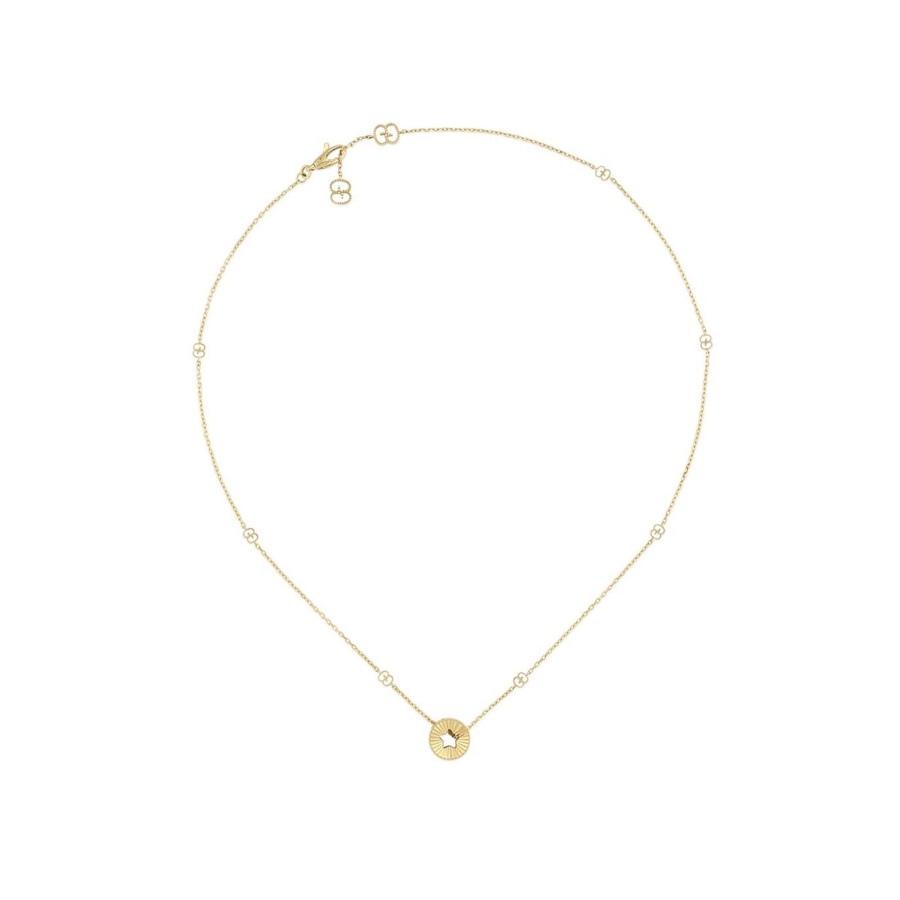 Shop Gucci Icon 18kt Yellow Gold Star Necklace - Ybb729363001
