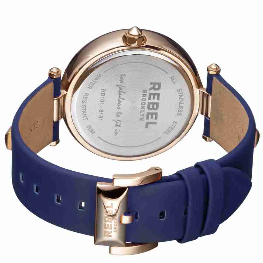 Shop Rebel Rockaway Parkway Ladies Watch Rb101-8041 In Blue / Gold Tone / Navy / Rose / Rose Gold Tone / Silver