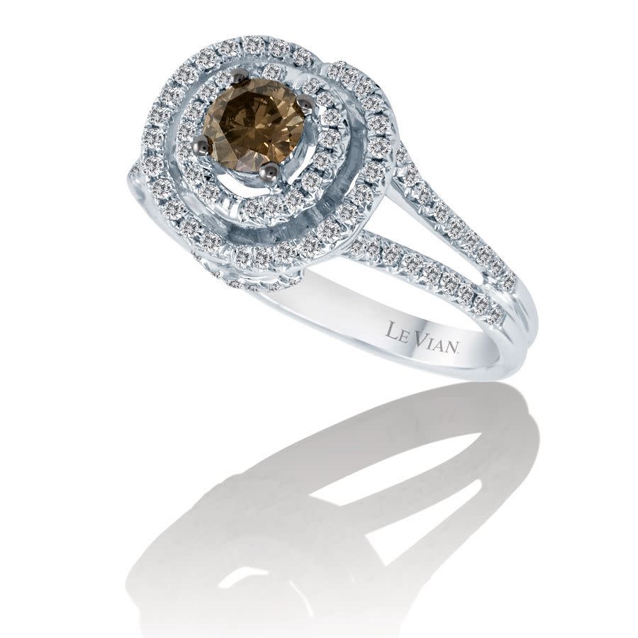 Le Vian Ladies Chocolate Diamonds Fashion Ring In 14k Vanilla Gold In Brown