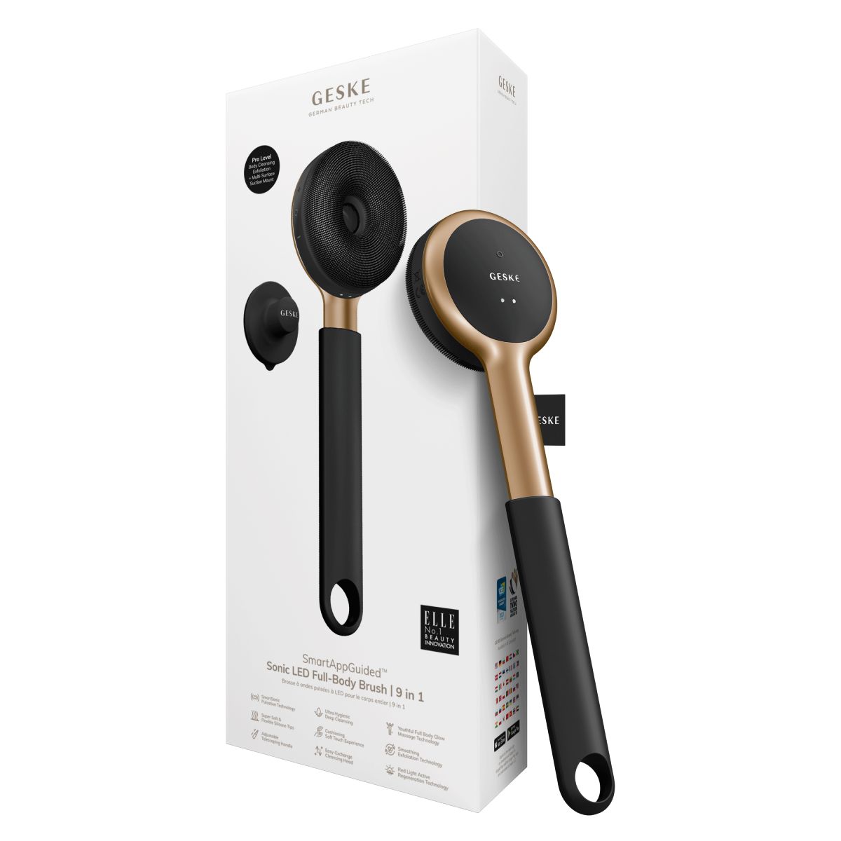 GESKE Gray Sonic LED Full-Body Brush 9 in 1
