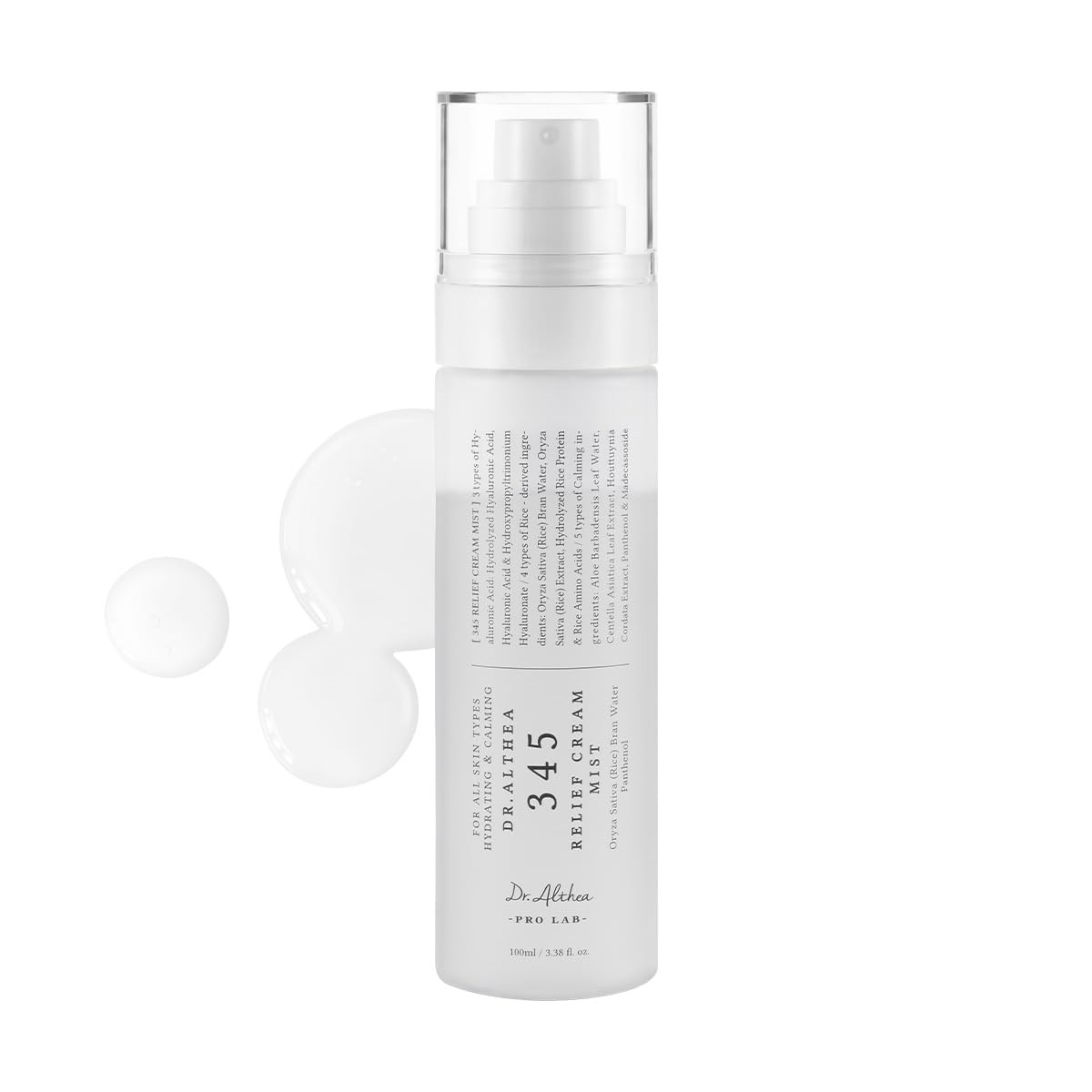 Dr.Althea 345 Relief Cream Mist Hydrating Facial Mist 100ml 3.38 Fl Oz