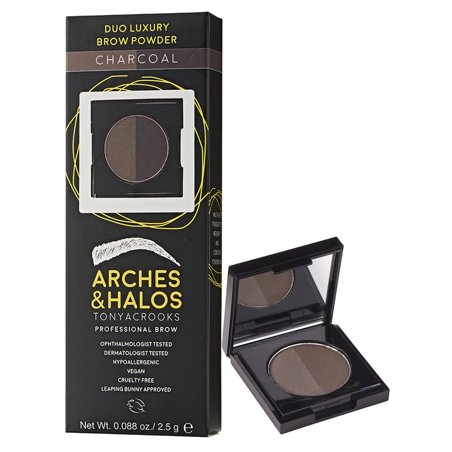 Arches & Halos Ladies Duo Luxury Brow Powder Powder 0.088 oz Charcoal Makeup 818881021010 In Grey