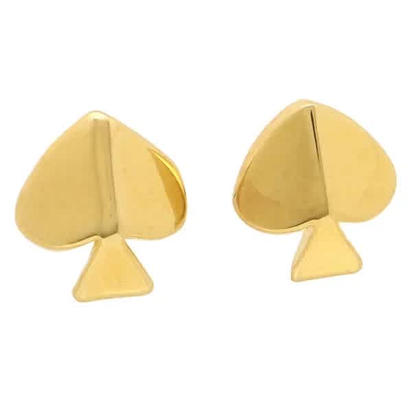 Kate Spade Gold Legacy Logo Spade Studs