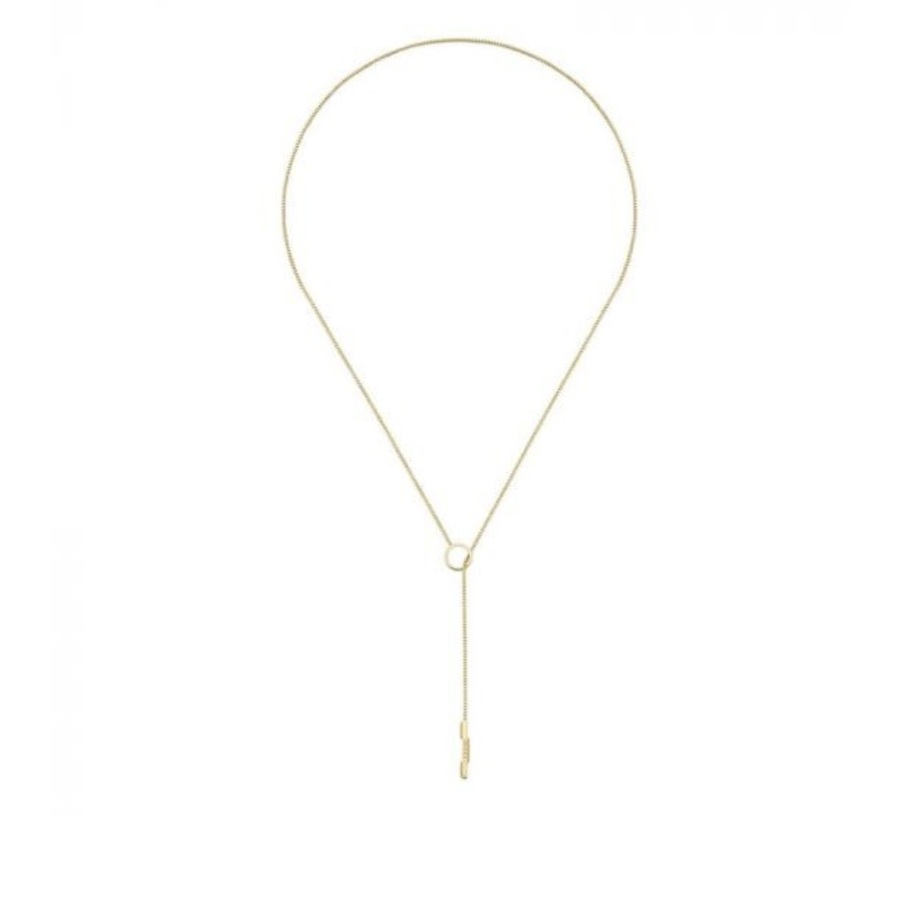 Shop Gucci Link To Love Lariat Necklace In Yellow