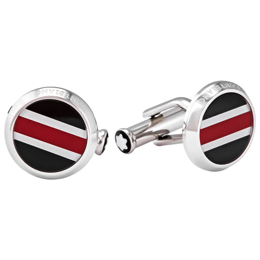 Shop Montblanc Urban Spirit Racing Round Cufflinks In Silver