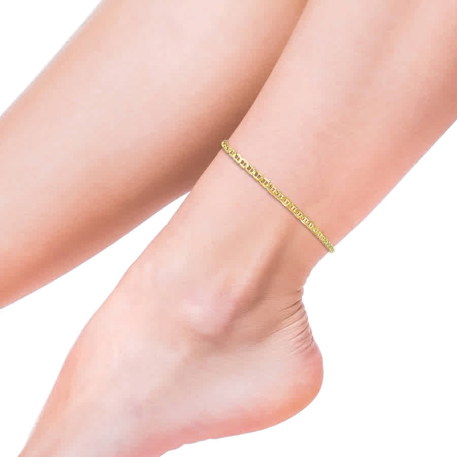 Amour 3.3mm Marine Link Bracelet In 10k Yellow Gold -10 In In Yellow