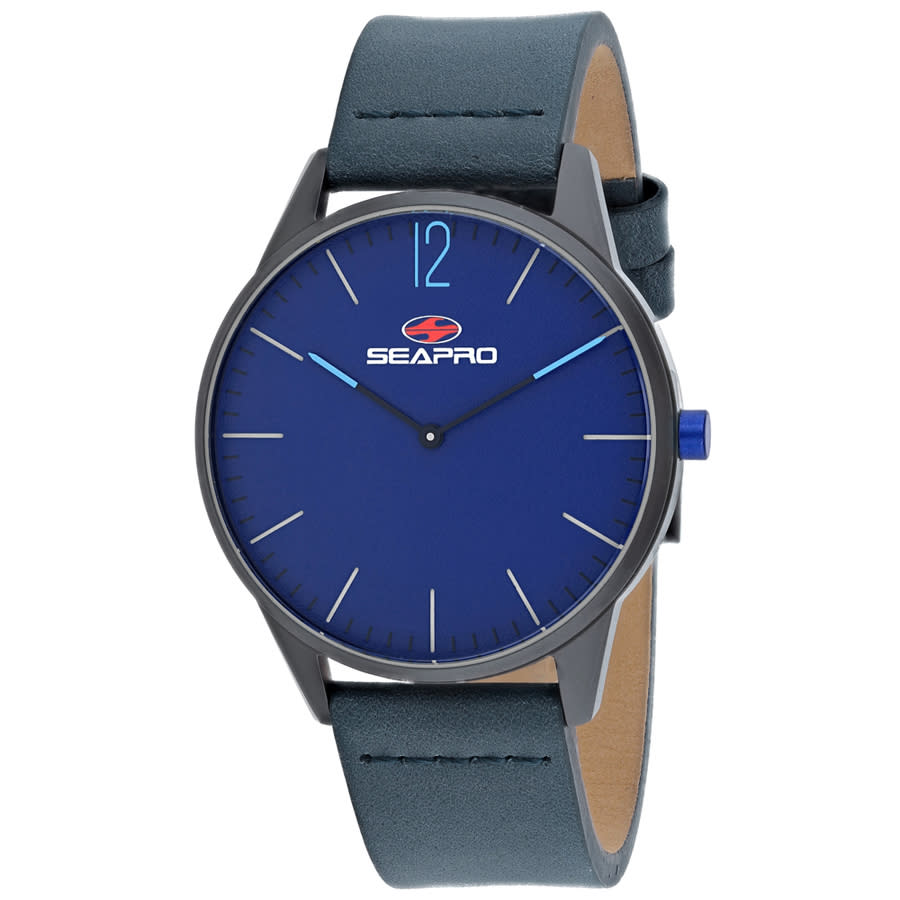 Shop Seapro Black Hole Quartz Blue Dial Men's Watch Sp0105 In Black / Blue