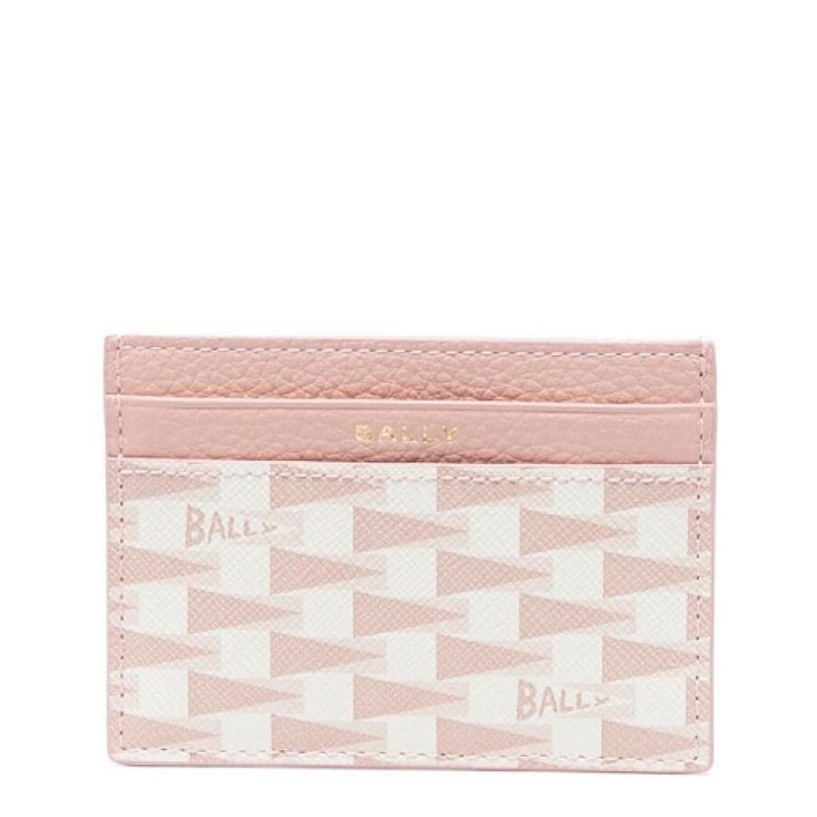 BALLY BALLY SYNTHETIC TPU MONOGRAM PENNANT BUSINESS CARD HOLDER