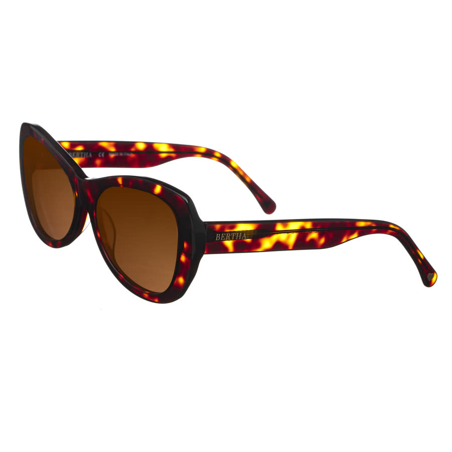 Bertha Ladies Tortoise Square Sunglasses Brsit101-3 In Brown
