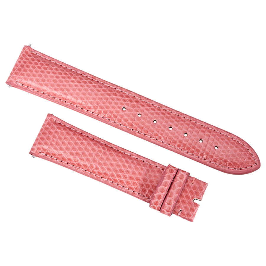 Hadley Roma 20 Mm Shiny Rose Pink Lizard Leather Strap