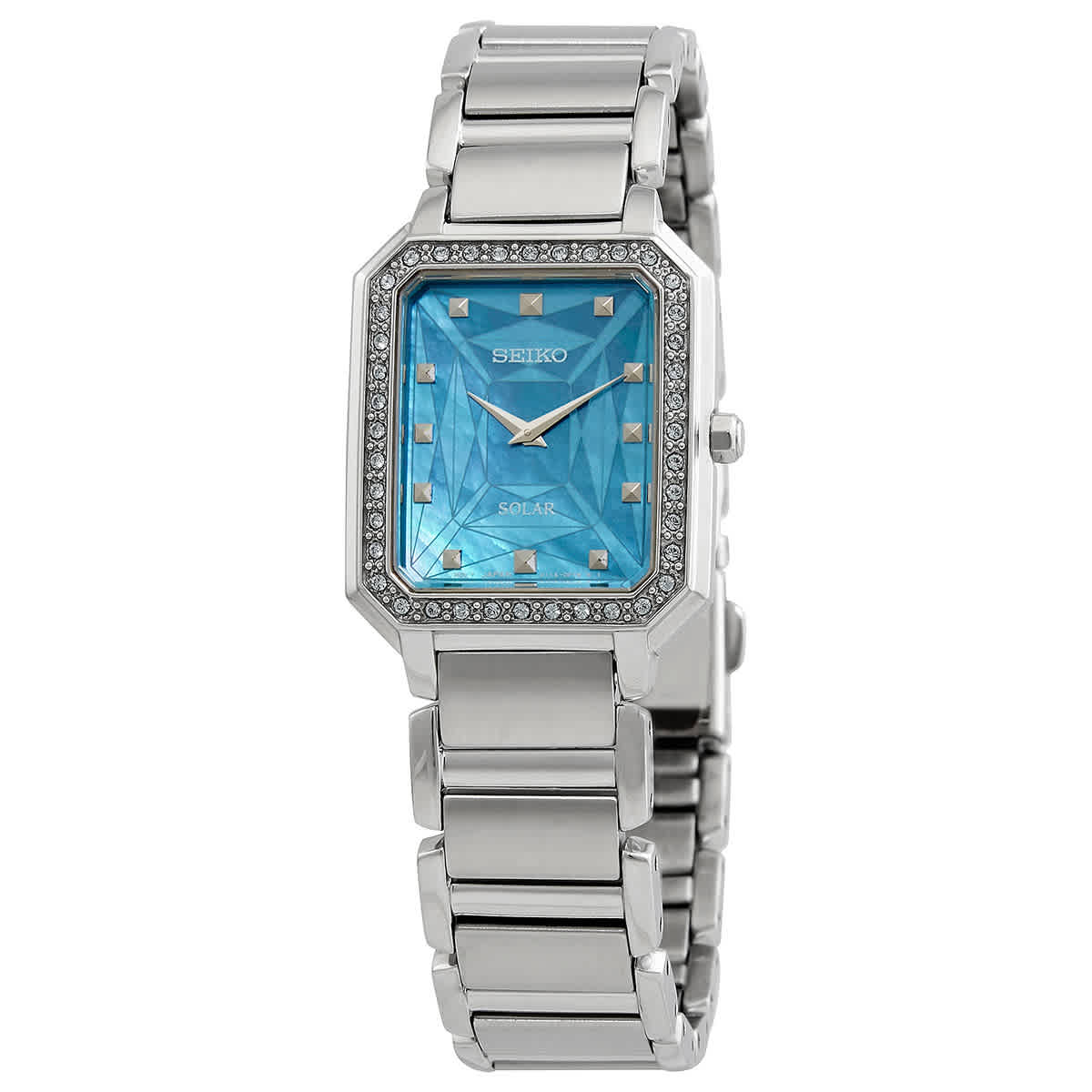 Seiko Quartz Crystal Blue Dial Ladies Watch Sup451p1 In Blue / Grey