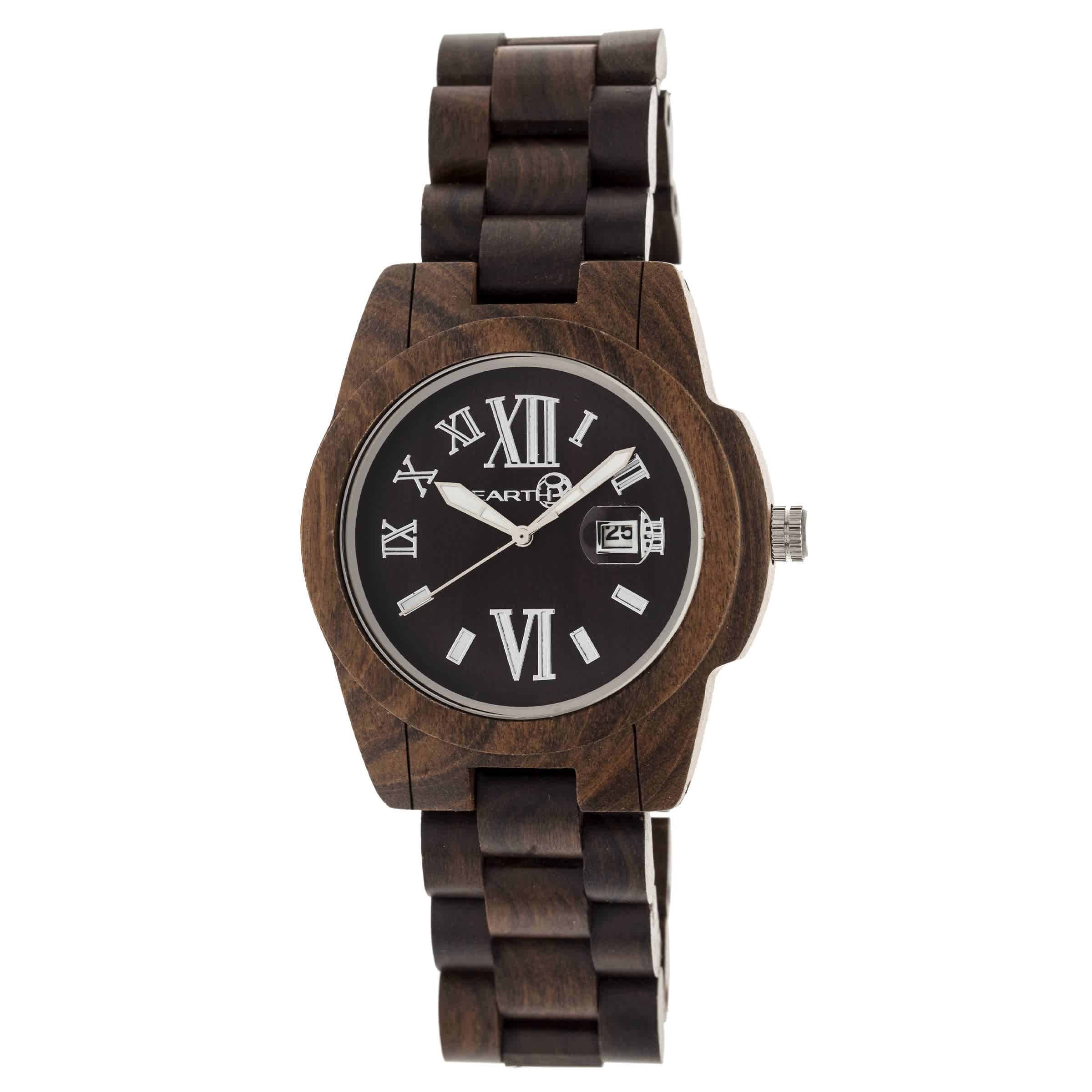 Earth Heartwood Eco-friendly Dark Brown Wood Heartwood Unisex Watch Ew1502 In Brown / Dark