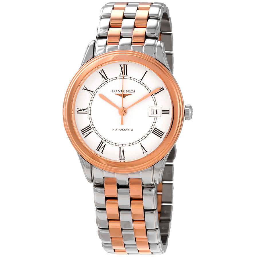 Longines Flagship Automatic White Dial Mens Watch L4.974.3.91.7 In Gold Tone,pink,rose Gold Tone,silver Tone,two Tone,white