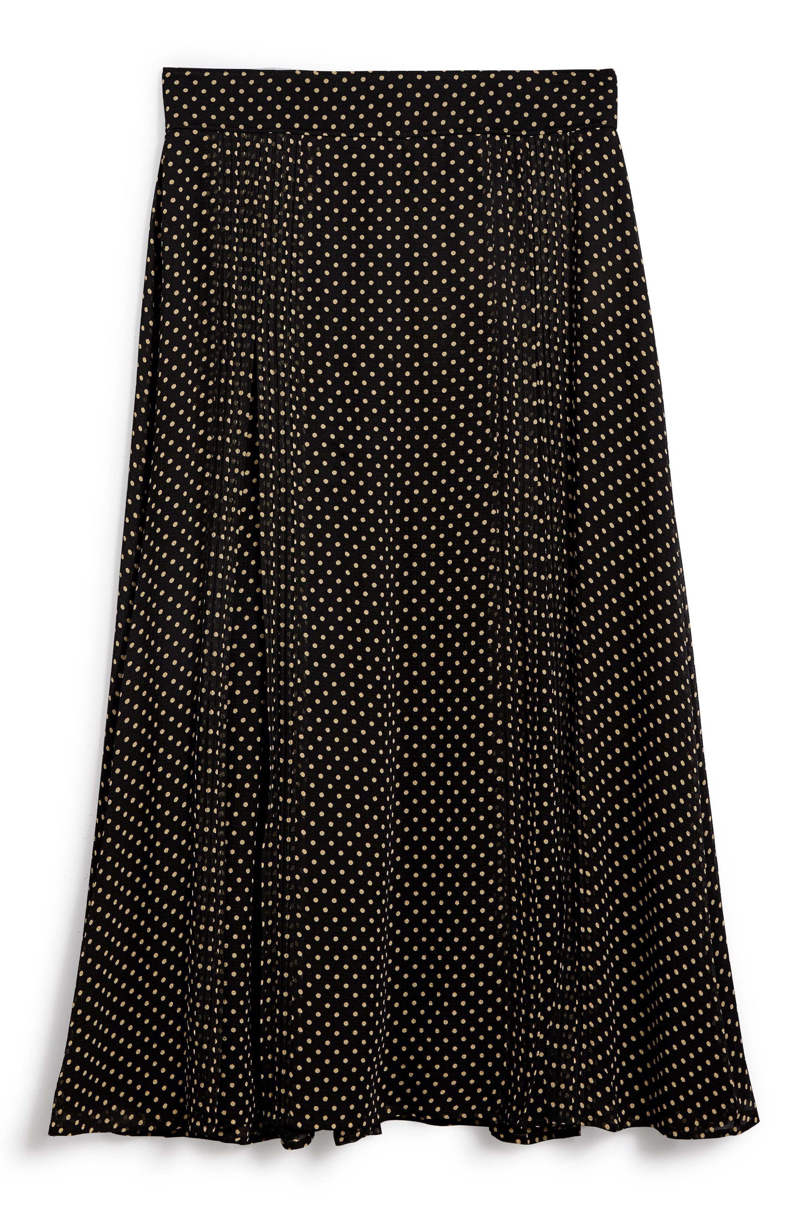 Burberry Fine Silk Skirt In Black