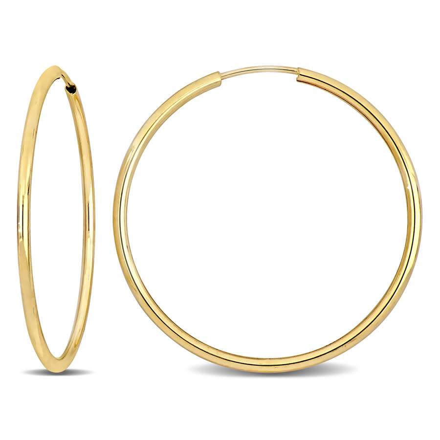 Amour 30mm Hoop Earrings In 14k Yellow Gold