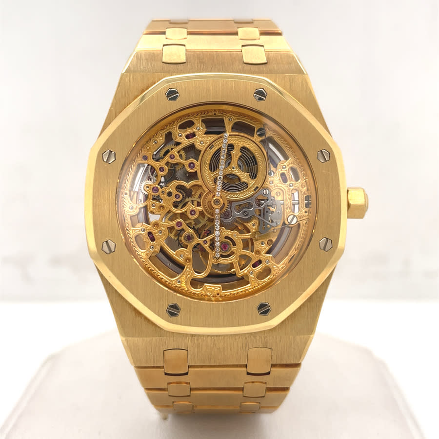 Pre-owned Audemars Piguet Royal Oak Automatic Mens Watch 14789ba In Gold / Gold Tone / Yellow