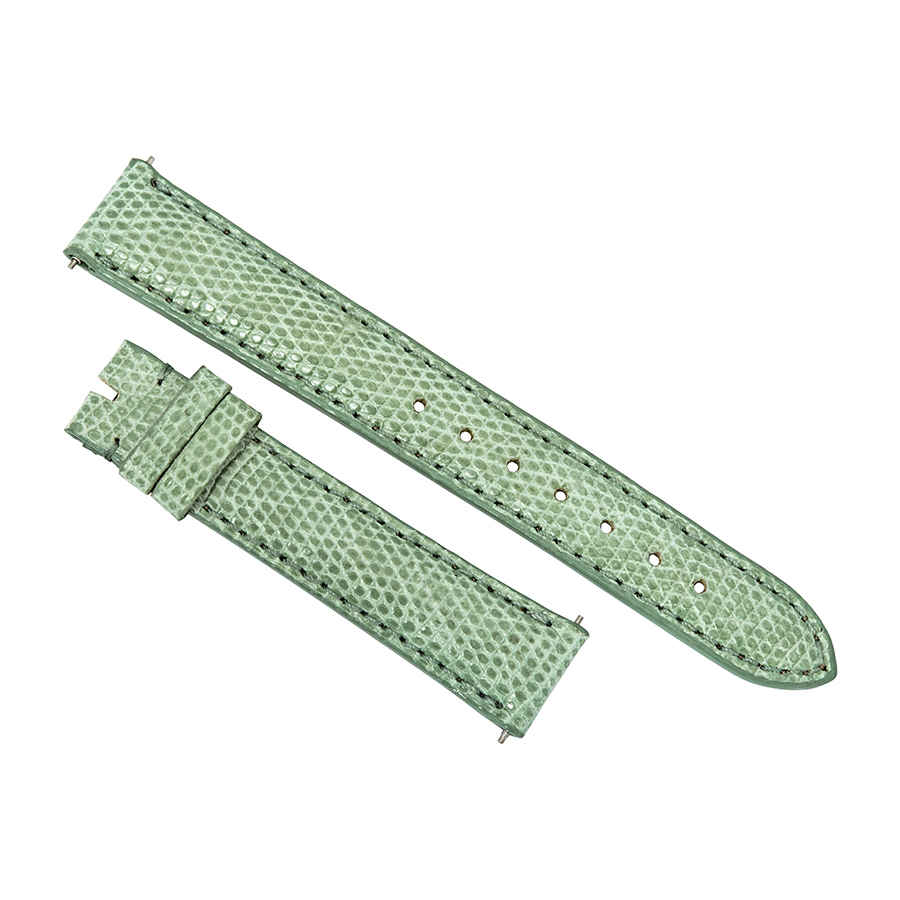 Hadley Roma 16 Mm Matte Pastel Green Lizard Leather Strap