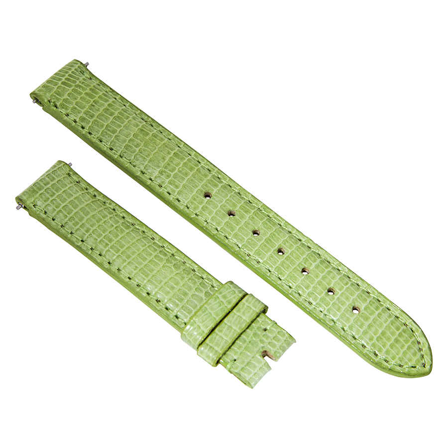 Hadley Roma Shiny Lime Lizard Leather Strap In Green
