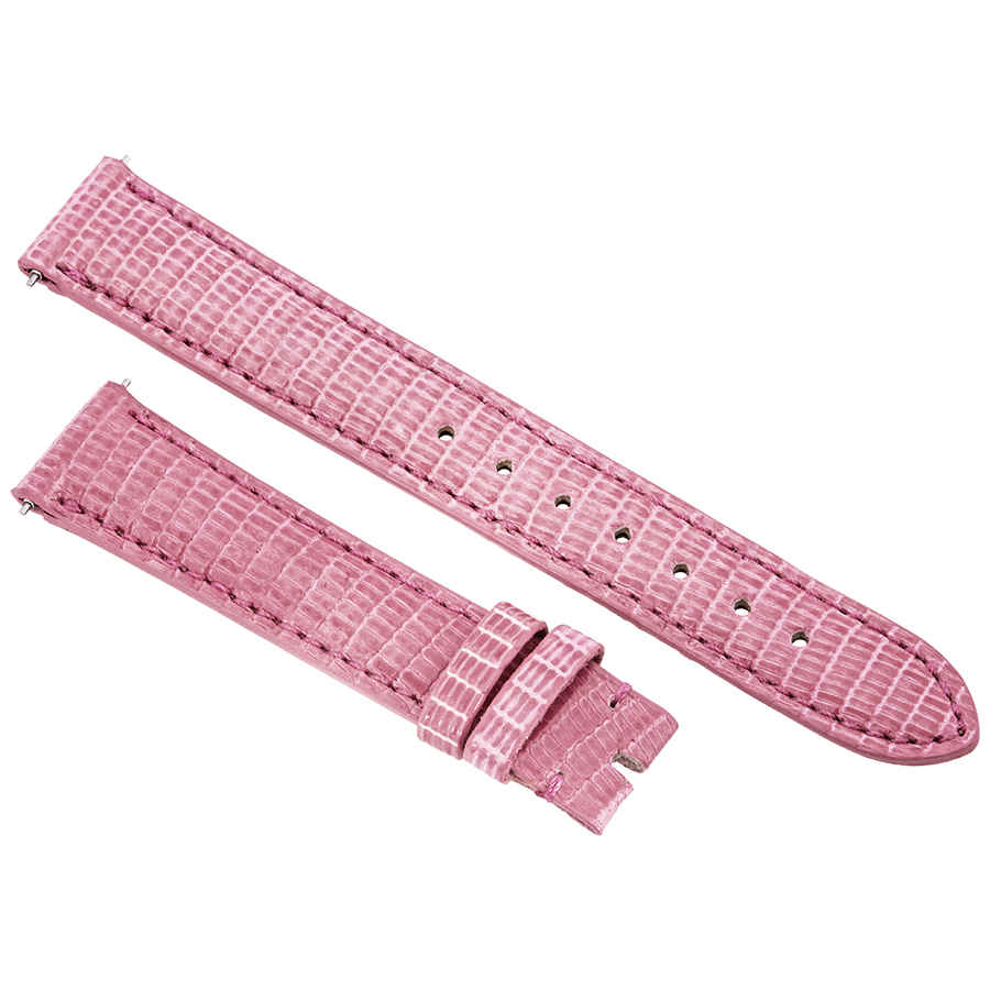 Hadley Roma 16 Mm Shiny Bubble Gum Lizard Leather Strap In Pink