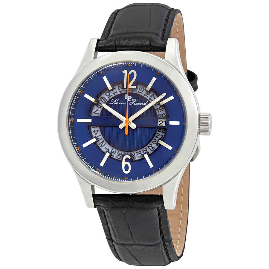 Click to view more detailed imagery on our partner's website Lucien Piccard Oxford Blue Dial Mens Watch Lp-40020-03 In Black,blue,silver Tone