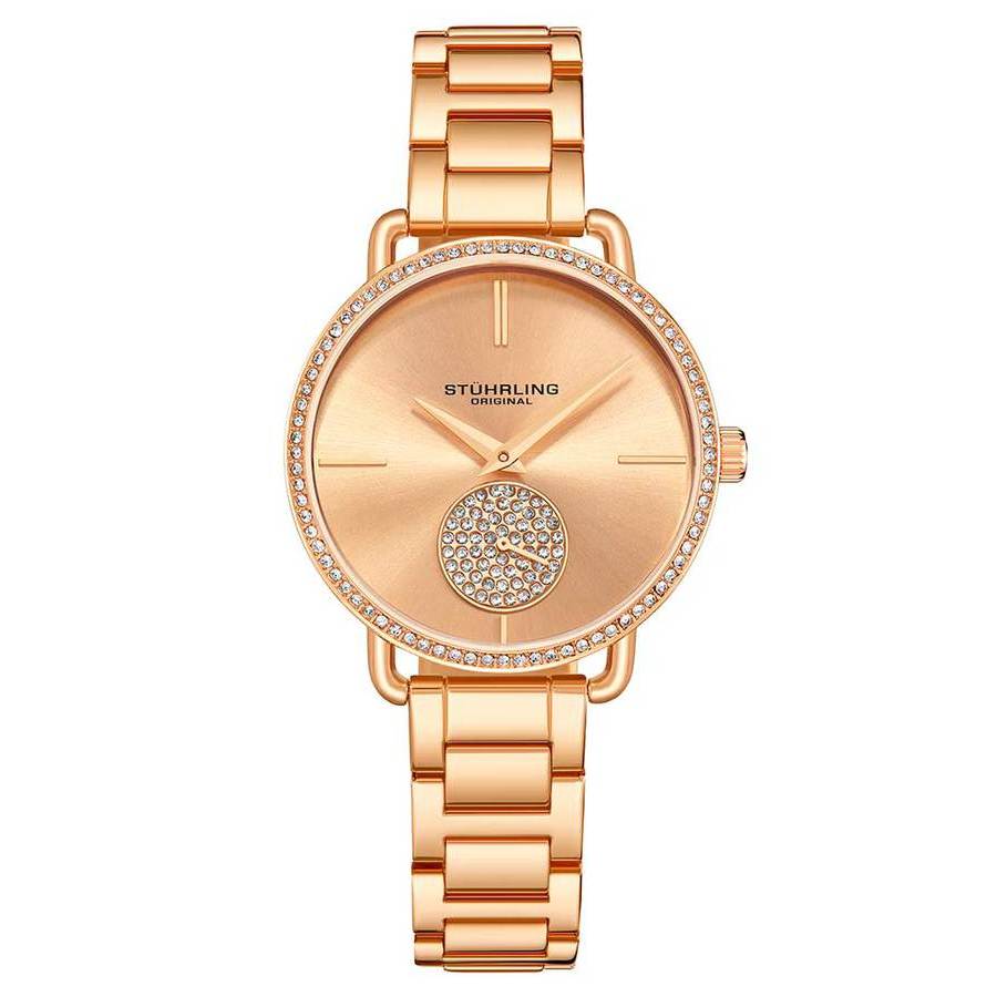 Stuhrling Original Vogue Rose Gold-tone Dial Ladies Watch M15631 In Gold / Gold Tone / Rose / Rose Gold / Rose Gold Tone