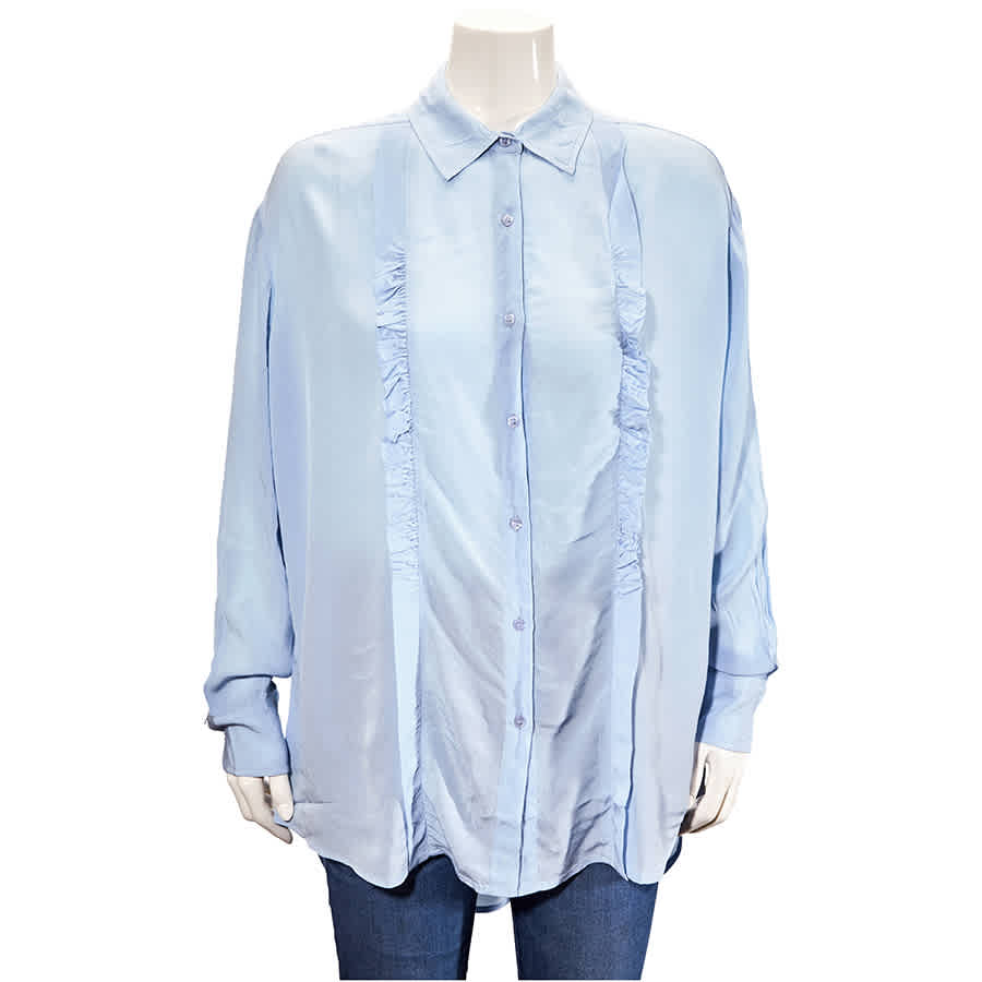 Essentiel Antwerp Essentiel Ladies Fashion Womens Ractal Shrt-cashmare Blue In Light Blue