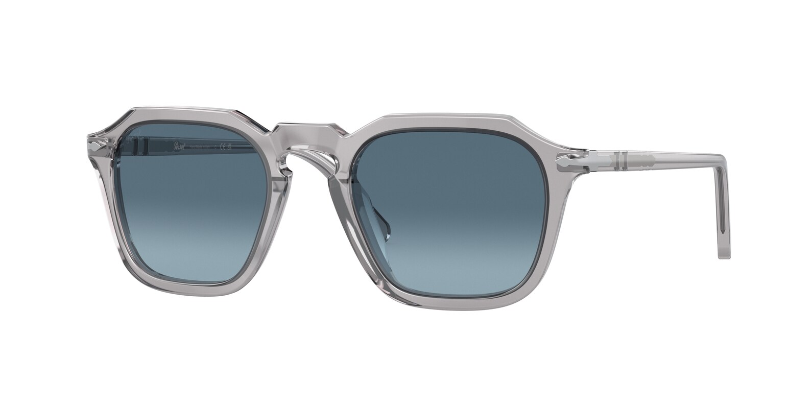 Persol Po3292s Transparent Grey Sunglasses In Blue,grey