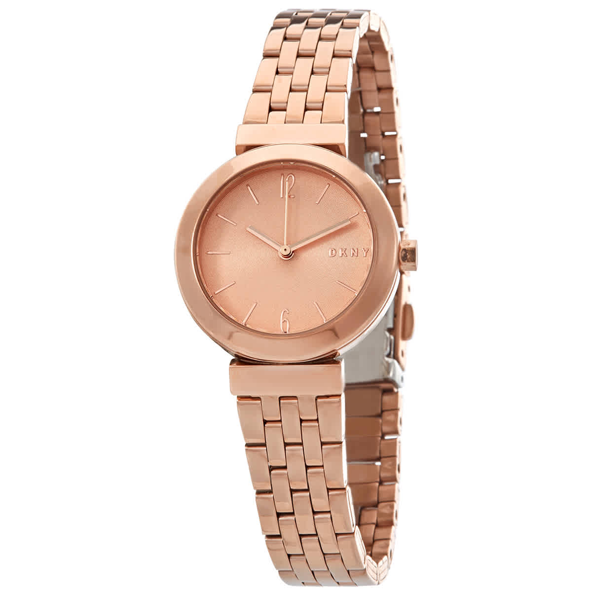 Dkny Stanhope Quartz Rose Dial Ladies Watch Ny2964 In Gold Tone / Rose / Rose Gold Tone / Tan