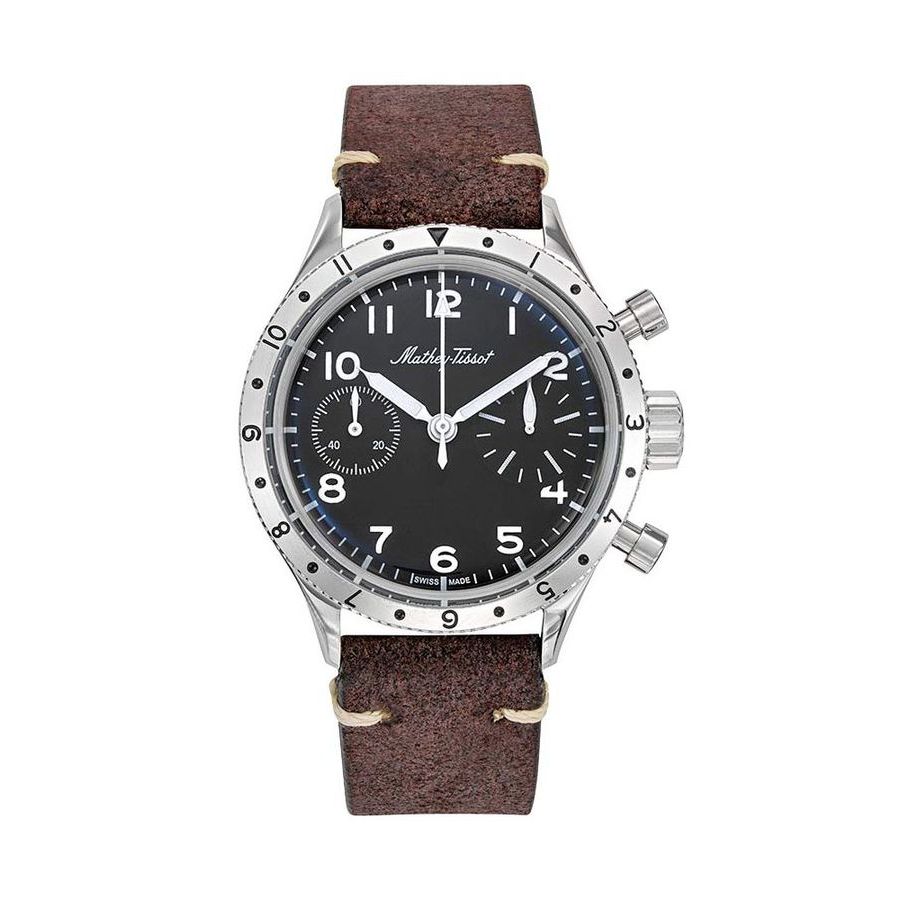 Mathey-tissot Homage Type Xx Black Dial Mens Watch Typexxiise In Black / Brown