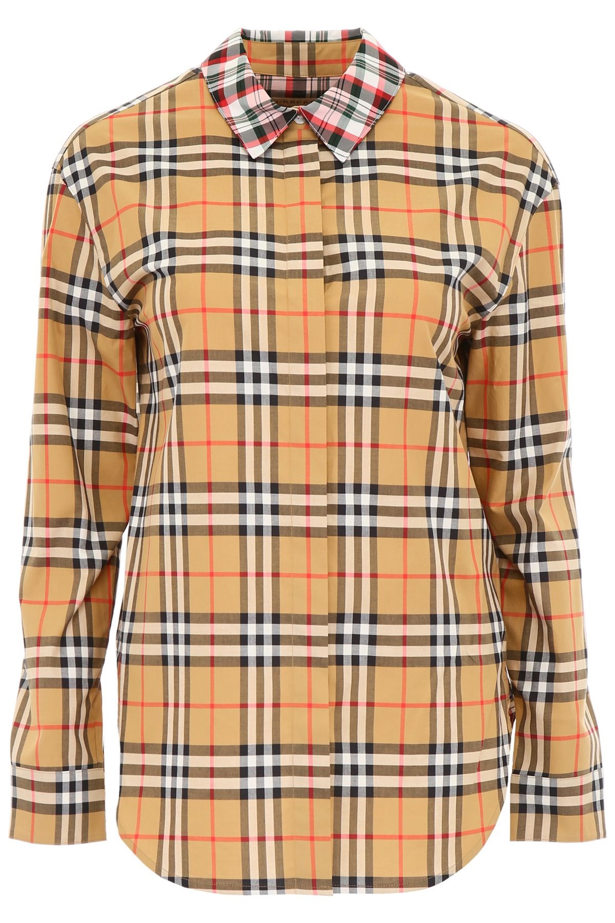 Click to view more detailed imagery on our partner's website Burberry Kestrel Check Shirt In Mother Of Pearl