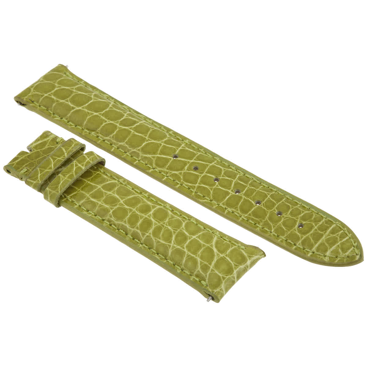 Hadley Roma 20 Mm Lime Green Alligator Leather Strap