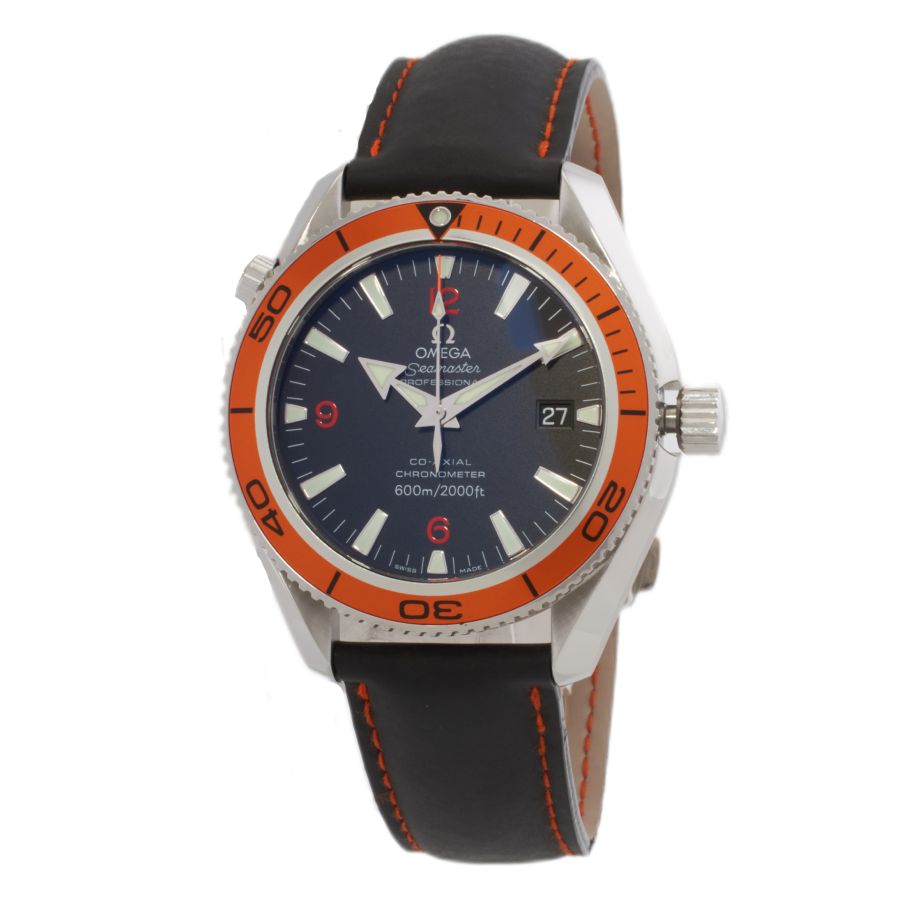 Pre-owned Omega Seamaster Mens Automatic Watch 2909.50.38 In Black / Orange