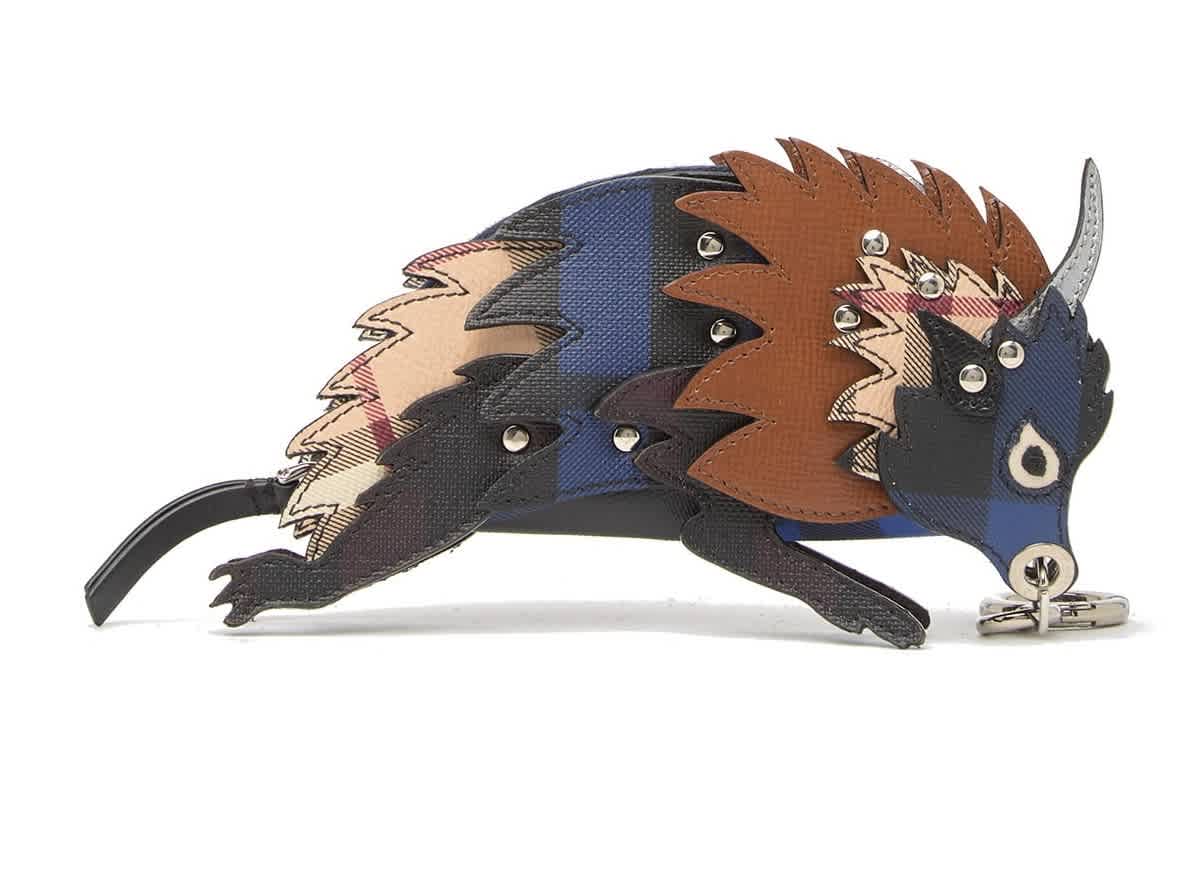BURBERRY BULL LEATHER KEY RING COIN POUCH