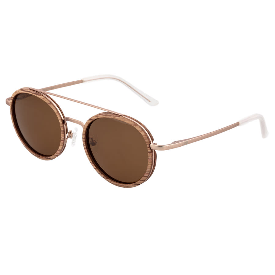 Earth Unisex Multi-color Round Sunglasses Esg048br In Brown