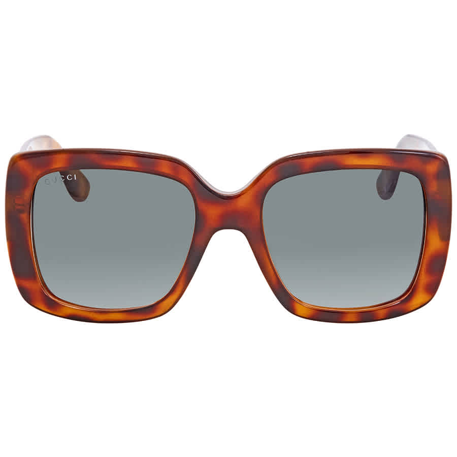 Click to view more detailed imagery on our partner's website Gucci Green Gradient Rectangular Sunglasses Gg0141s 002 53 In Green,tortoise