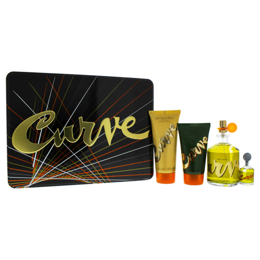 Liz Claiborne Curve By  For Men - 4 Pc Gift Set 4.2oz Cologne Spray In Green