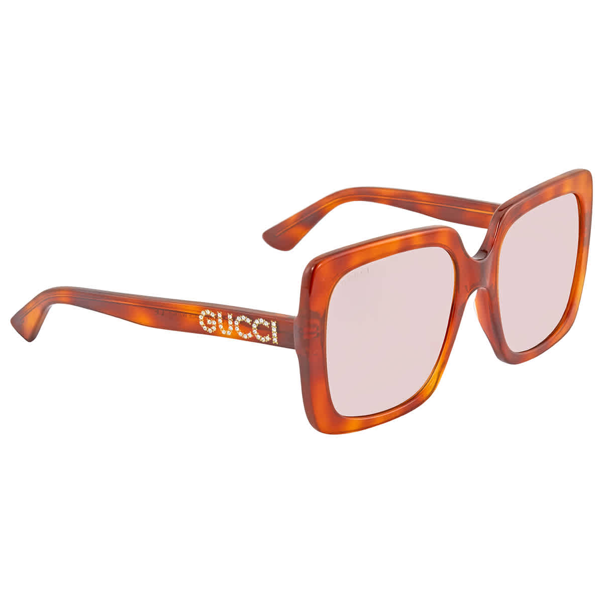 Gucci Light Brown Square Sunglasses Gg0418s 005 54