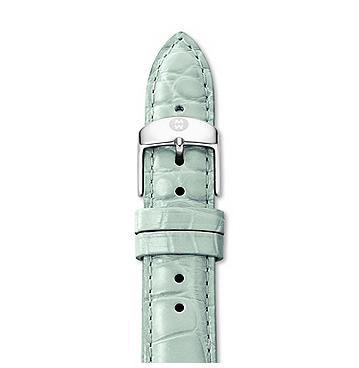 Michele 18 Mm Pastel Green Alligator Strap Ms18aa010472