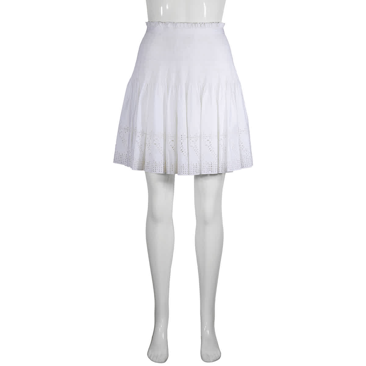 Chloé Ladies White Pleated Mini Skirt