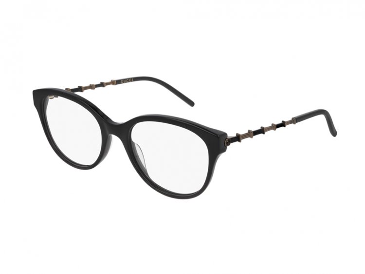 Gucci Demo Cat Eye Ladies Eyeglasses Gg0656o-001 53 In Black