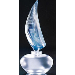 Lalique Crystal Shell Opalescent Perfume Bottle 11325 In N,a